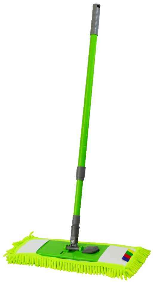 Швабра насадка з мікрофібри 43см з ручкою телескоп 78-122см, зелена Eco Fabric